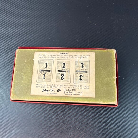 Vintage 1967 Skip-Bo Card Game In Red Velvet Box By Hazel Bowman COMPLETE - Picture 4 of 5